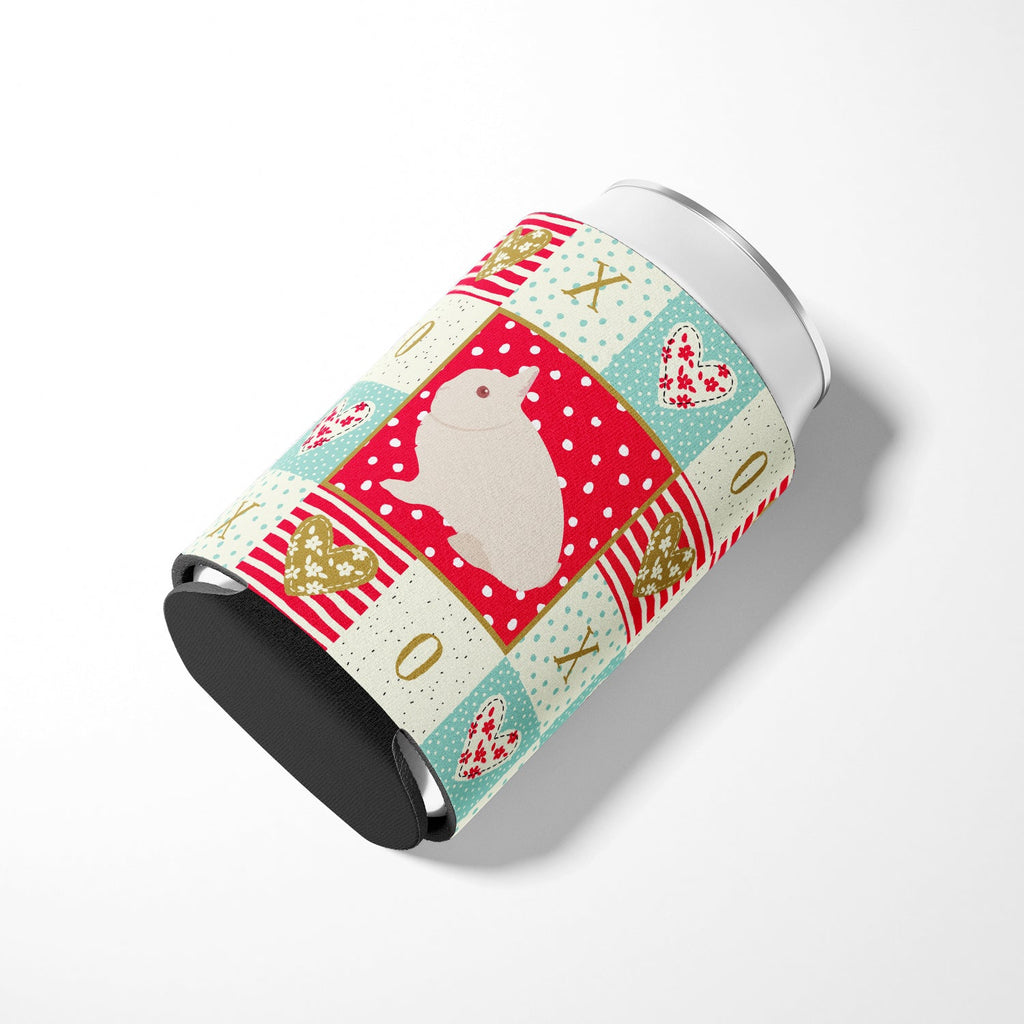 Hermelin Rabbit Love Can or Bottle Hugger Cooler Sleeve for Standard 12 oz Cans, Insulated Foam Beer & Soda Can Hugger Reusable
