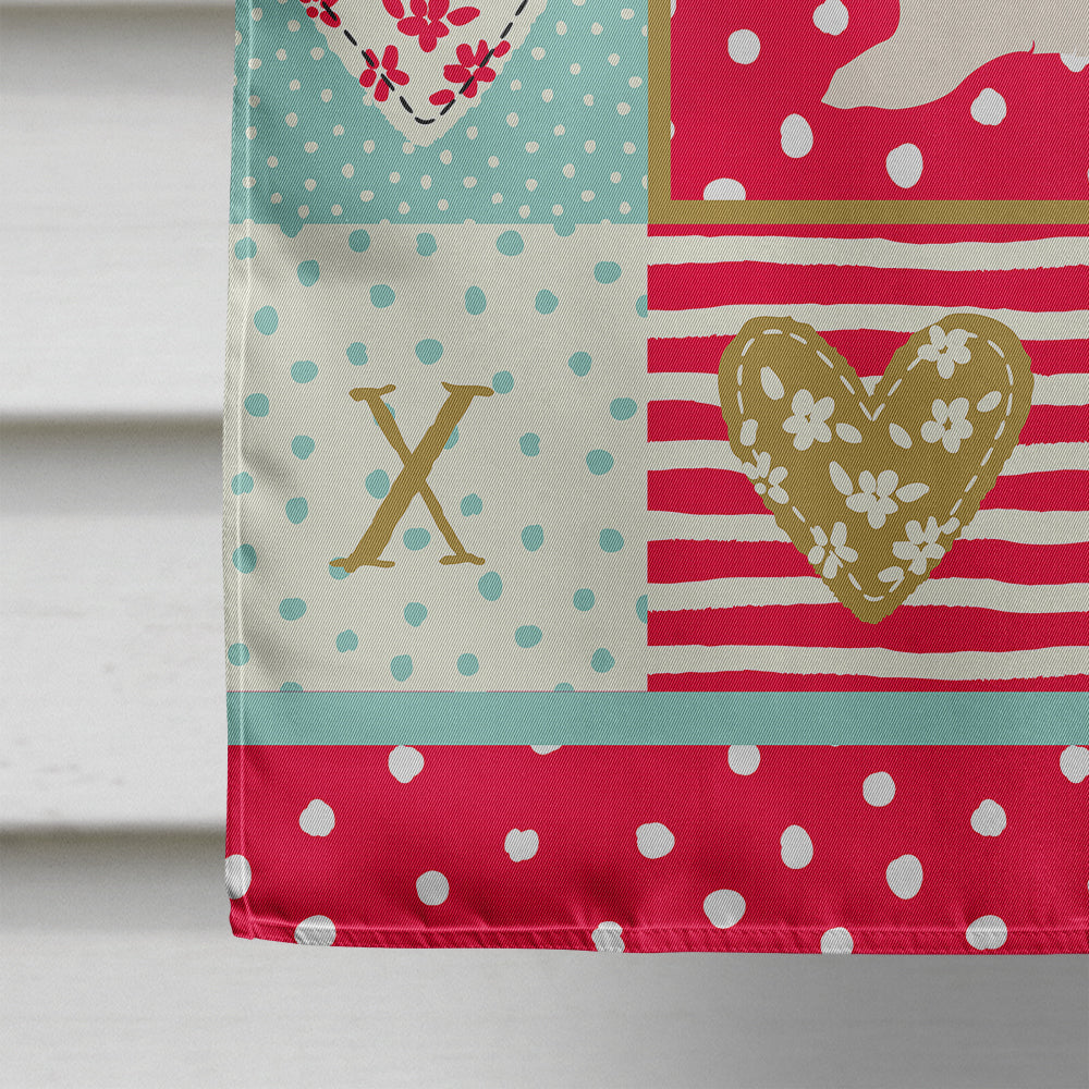 Hermelin Rabbit Love House Flag 28x40 Porch Sleeve Pole Decorative Outside Yard Banner Artwork Wall Hanging, Polyester