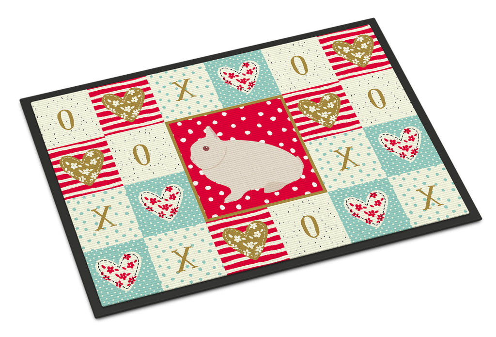 Hermelin Rabbit Love Doormat Indoor Outdoor 18H X 27W Front Door Mat Rugs for Entryway, Non Slip Washable