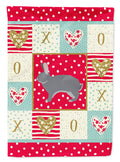 Giant Chinchilla Rabbit Love House Flag 28x40 Porch Sleeve Pole Decorative Outside Yard Banner Artwork Wall Hanging, Polyester