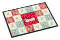 California White Rabbit Love Doormat Indoor Outdoor 18H X 27W Front Door Mat Rugs for Entryway, Non Slip Washable