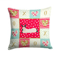 California White Rabbit Love Decorative Throw Pillow 14x14 Indoor Outdoor Accent Cushion, Fabric Cover with Insert for Sofa, Bed, Porch & Living Room