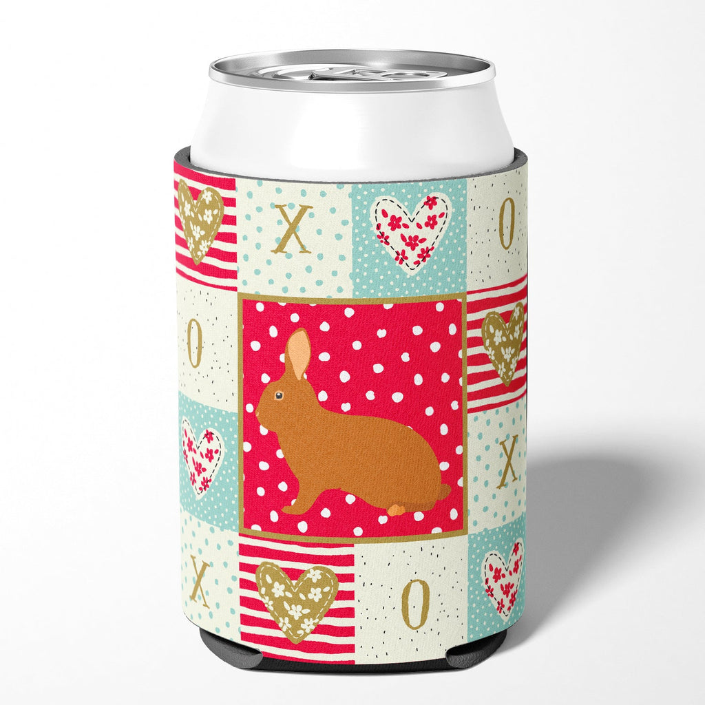 Rex Rabbit Love Can or Bottle Hugger Cooler Sleeve for Standard 12 oz Cans, Insulated Foam Beer & Soda Can Hugger Reusable