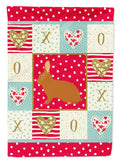 Rex Rabbit Love House Flag 28x40 Porch Sleeve Pole Decorative Outside Yard Banner Artwork Wall Hanging, Polyester