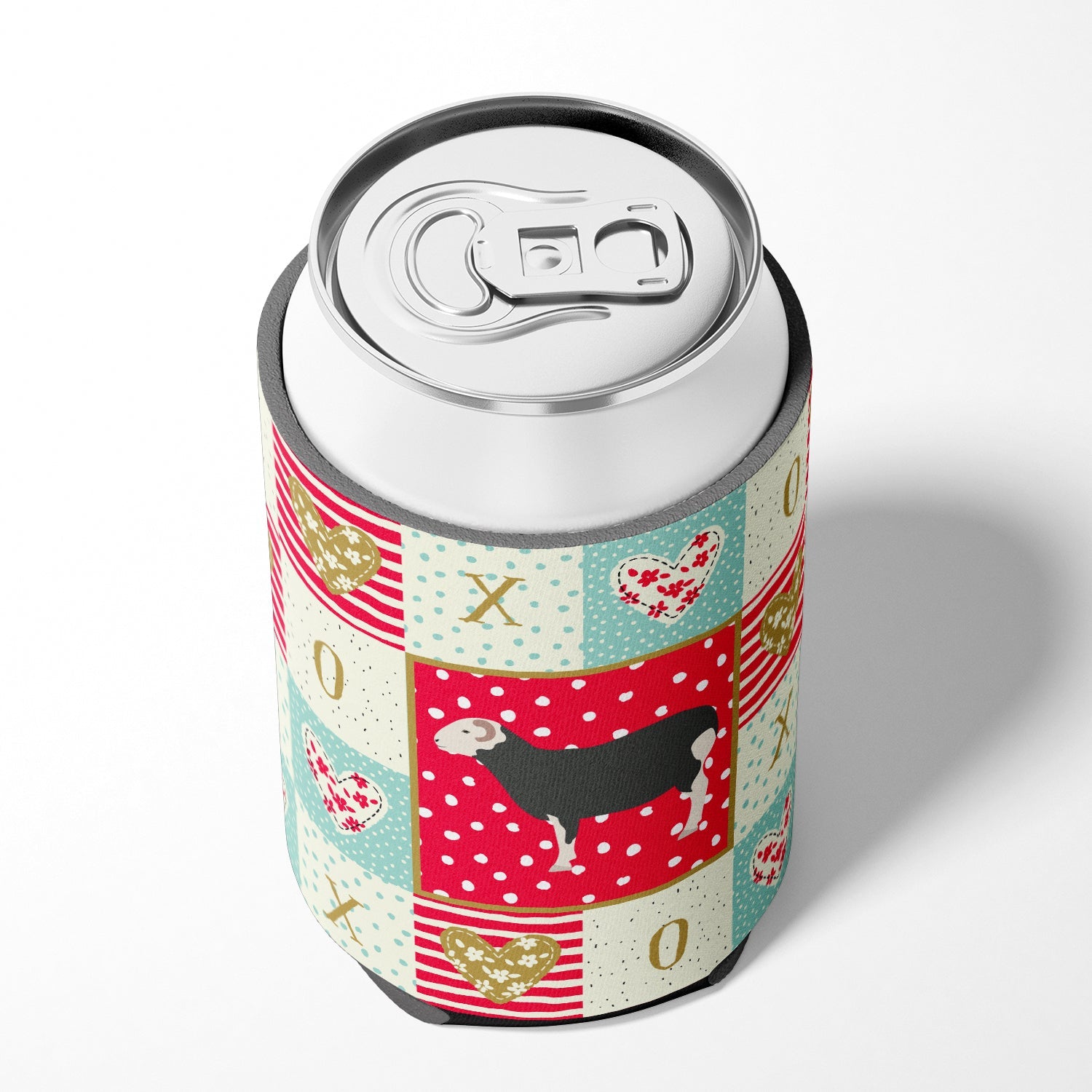 Herwick Sheep Love Can or Bottle Hugger Cooler Sleeve for Standard 12 oz Cans, Insulated Foam Beer & Soda Can Hugger Reusable