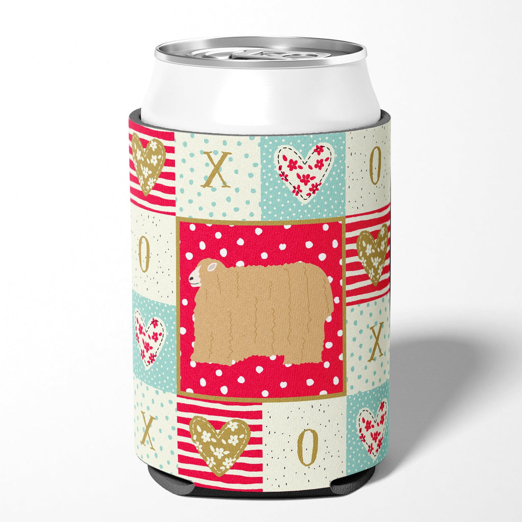 Lincoln Longwool Sheep Love Can or Bottle Hugger Cooler Sleeve for Standard 12 oz Cans, Insulated Foam Beer & Soda Can Hugger Reusable