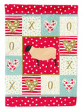 Suffolk Sheep Love House Flag 28x40 Porch Sleeve Pole Decorative Outside Yard Banner Artwork Wall Hanging, Polyester