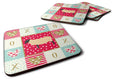 Suffolk Sheep Love Foam Coasters Set of 4 Cup Coasters for Indoor Outdoor, Tabletop Protection, Anti Slip, Mouse pad Material