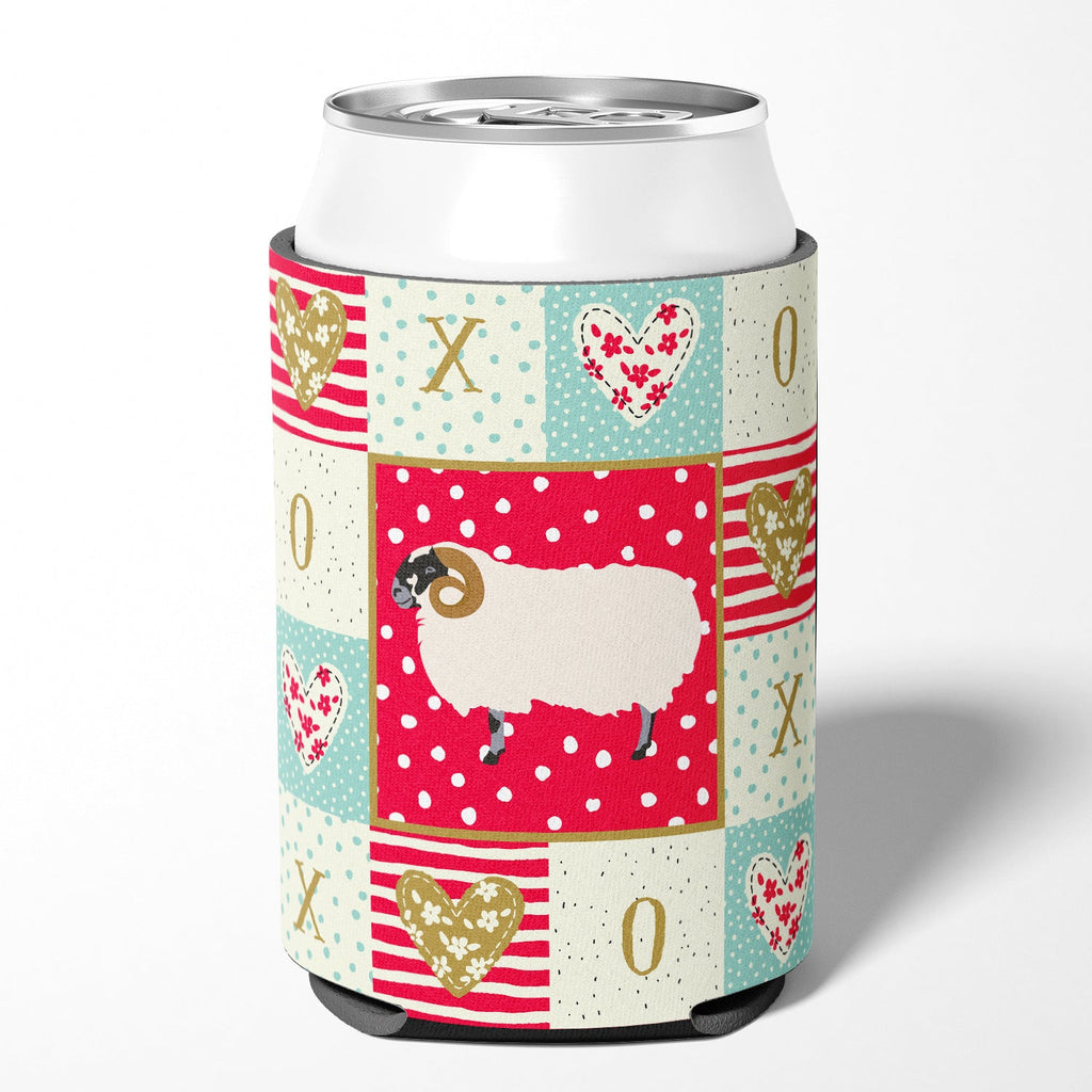 Scottish Blackface Sheep Love Can or Bottle Hugger Cooler Sleeve for Standard 12 oz Cans, Insulated Foam Beer & Soda Can Hugger Reusable