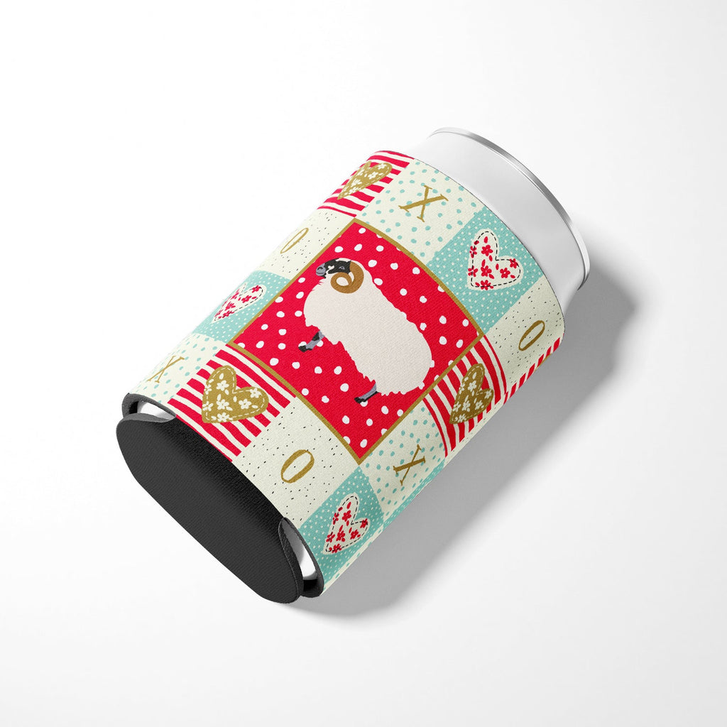 Scottish Blackface Sheep Love Can or Bottle Hugger Cooler Sleeve for Standard 12 oz Cans, Insulated Foam Beer & Soda Can Hugger Reusable