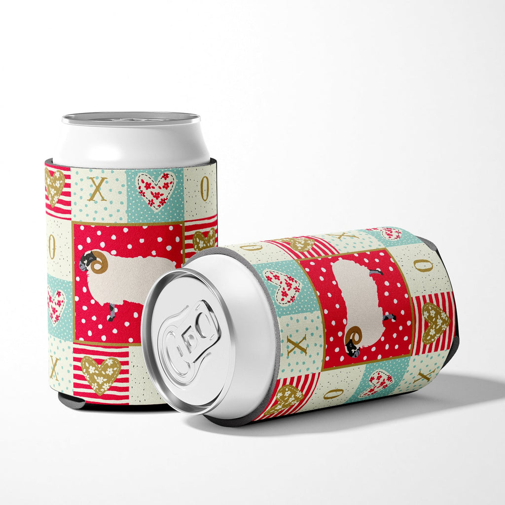Scottish Blackface Sheep Love Can or Bottle Hugger Cooler Sleeve for Standard 12 oz Cans, Insulated Foam Beer & Soda Can Hugger Reusable