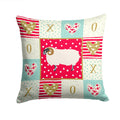 Scottish Blackface Sheep Love Decorative Throw Pillow 14x14 Indoor Outdoor Accent Cushion, Fabric Cover with Insert for Sofa, Bed, Porch & Living Room