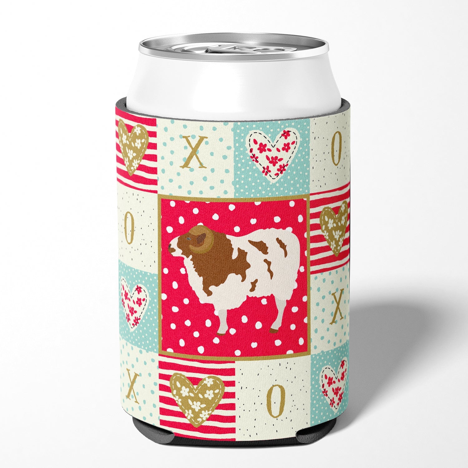 Jacob Sheep Love Can or Bottle Hugger Cooler Sleeve for Standard 12 oz Cans, Insulated Foam Beer & Soda Can Hugger Reusable