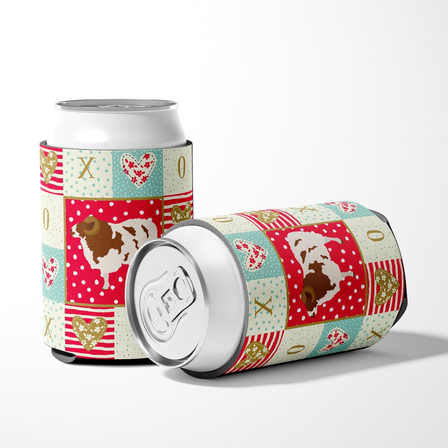 Jacob Sheep Love Can or Bottle Hugger Cooler Sleeve for Standard 12 oz Cans, Insulated Foam Beer & Soda Can Hugger Reusable