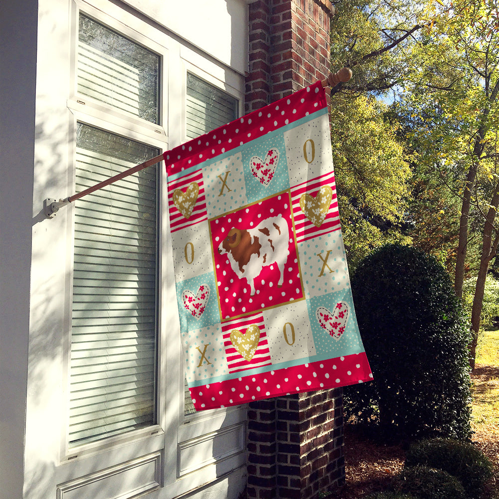 Jacob Sheep Love House Flag 28x40 Porch Sleeve Pole Decorative Outside Yard Banner Artwork Wall Hanging, Polyester