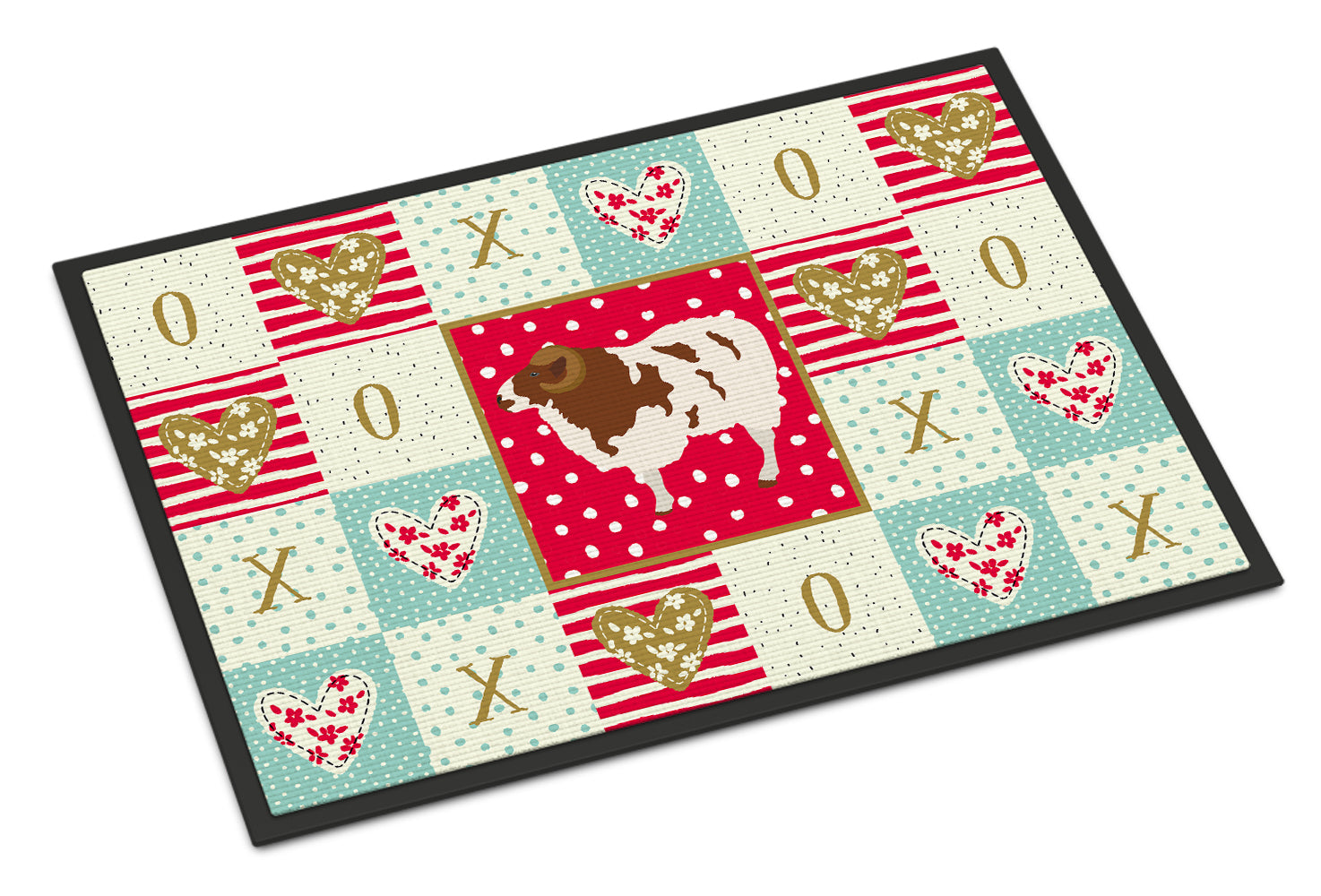 Jacob Sheep Love Doormat Indoor Outdoor 18H X 27W Front Door Mat Rugs for Entryway, Non Slip Washable