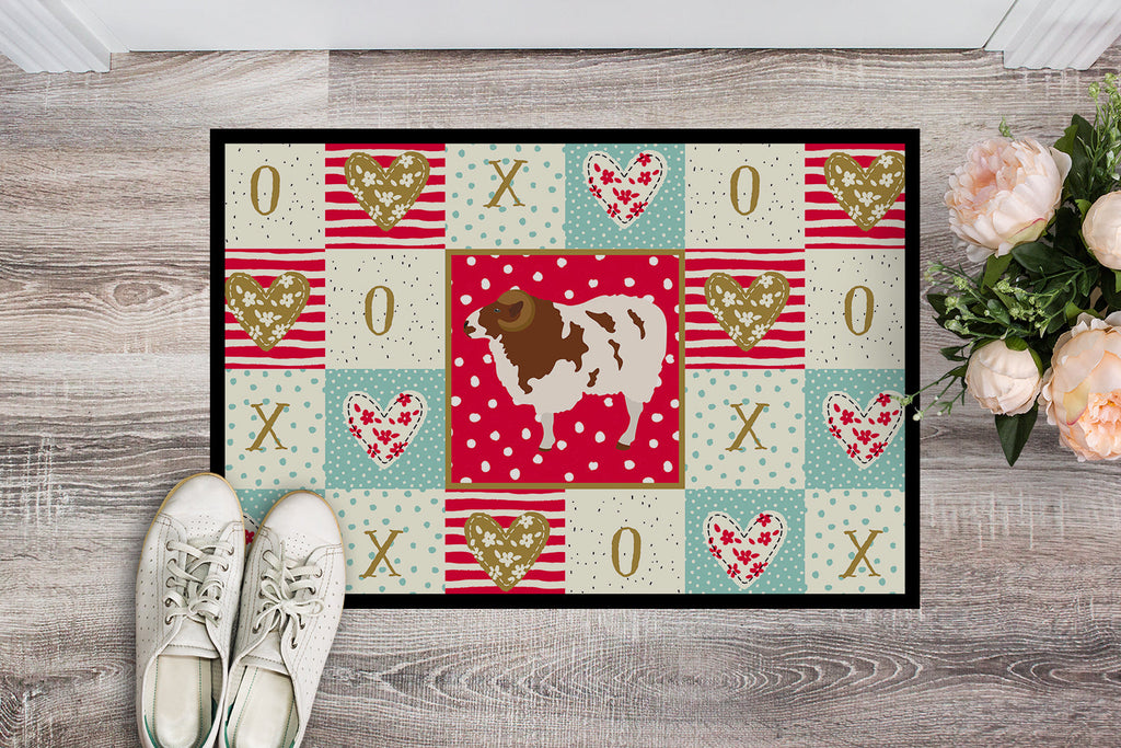 Jacob Sheep Love Doormat Indoor Outdoor 18H X 27W Front Door Mat Rugs for Entryway, Non Slip Washable