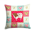 Jacob Sheep Love Decorative Throw Pillow 14x14 Indoor Outdoor Accent Cushion, Fabric Cover with Insert for Sofa, Bed, Porch & Living Room