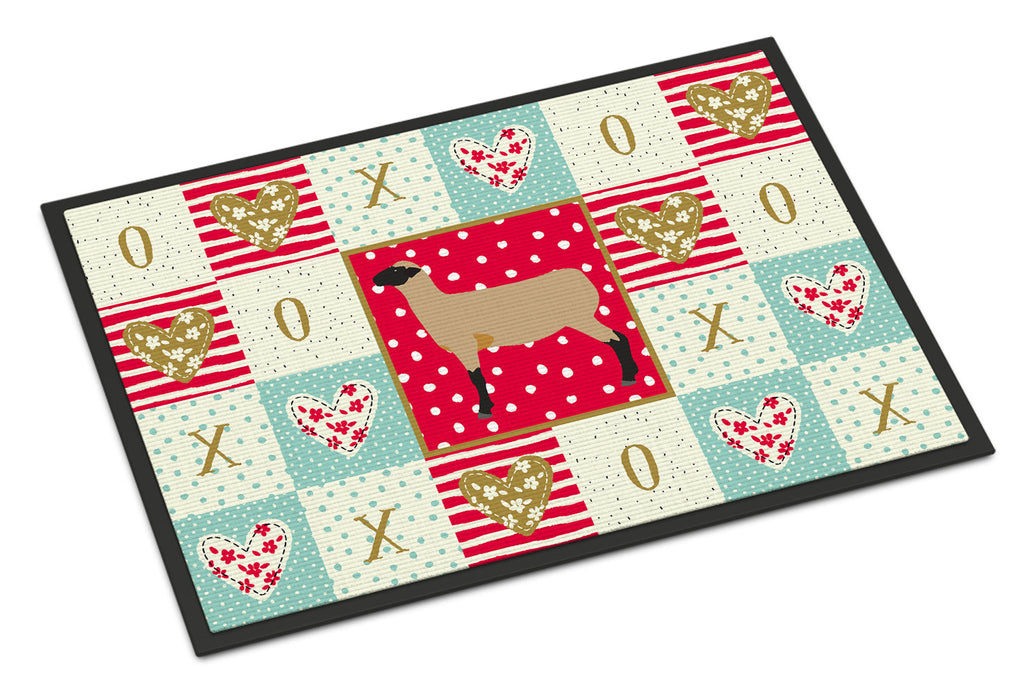Hampshire Down Sheep Love Doormat Indoor Outdoor 18H X 27W Front Door Mat Rugs for Entryway, Non Slip Washable