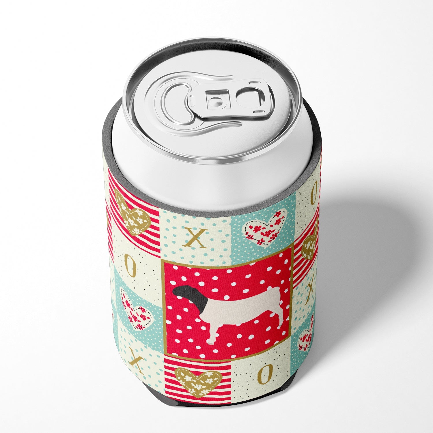 Dorper Sheep Love Can or Bottle Hugger Cooler Sleeve for Standard 12 oz Cans, Insulated Foam Beer & Soda Can Hugger Reusable