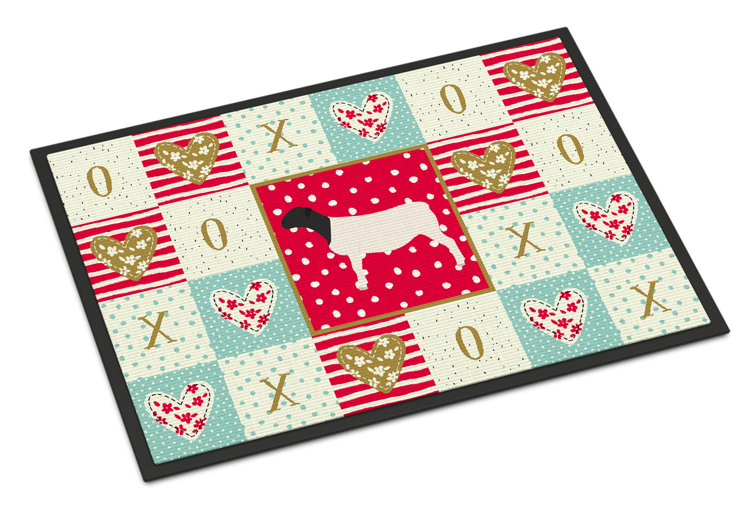 Dorper Sheep Love Doormat Indoor Outdoor 18H X 27W Front Door Mat Rugs for Entryway, Non Slip Washable