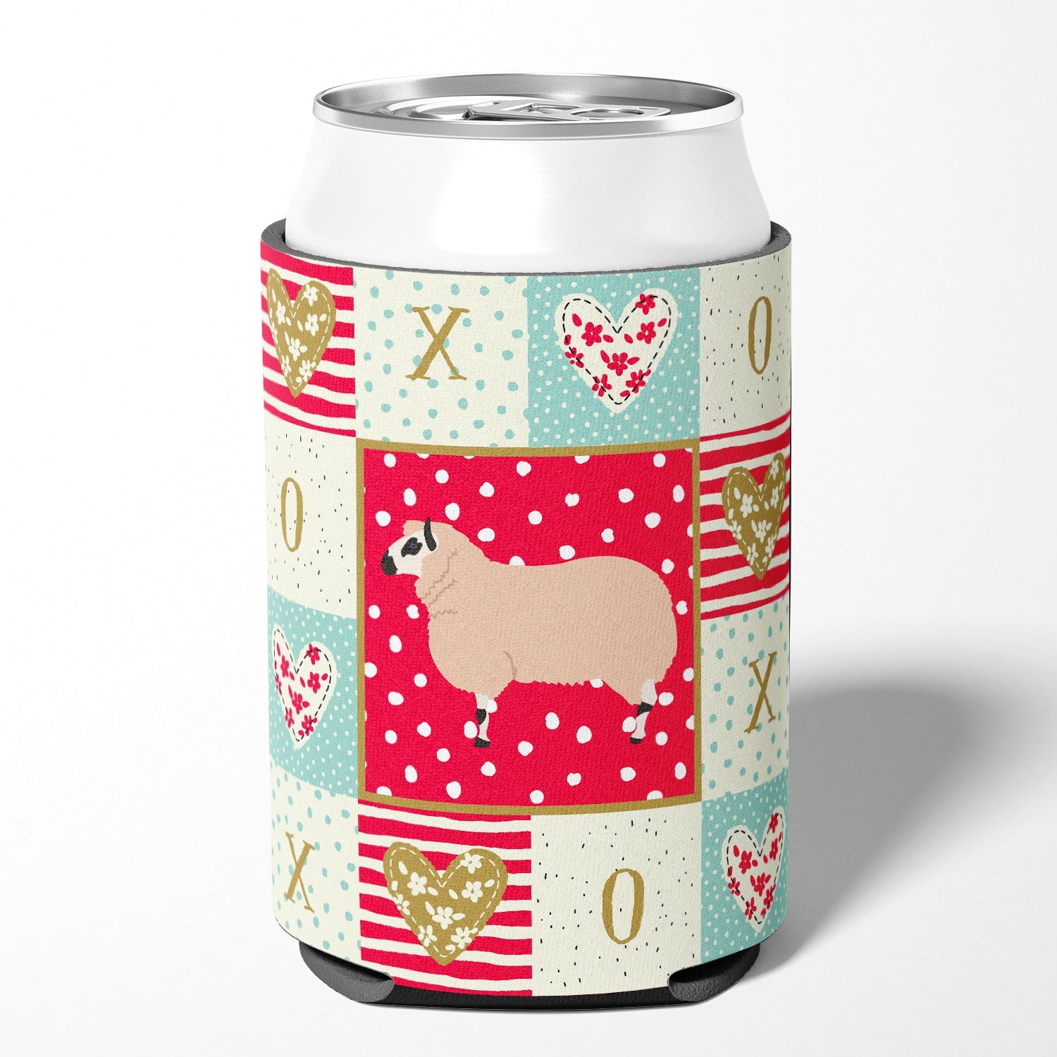 Kerry Hill Sheep Love Can or Bottle Hugger Cooler Sleeve for Standard 12 oz Cans, Insulated Foam Beer & Soda Can Hugger Reusable