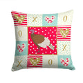 Bourbon Red Turkey Hen Love Decorative Throw Pillow 14x14 Indoor Outdoor Accent Cushion, Fabric Cover with Insert for Sofa, Bed, Porch & Living Room