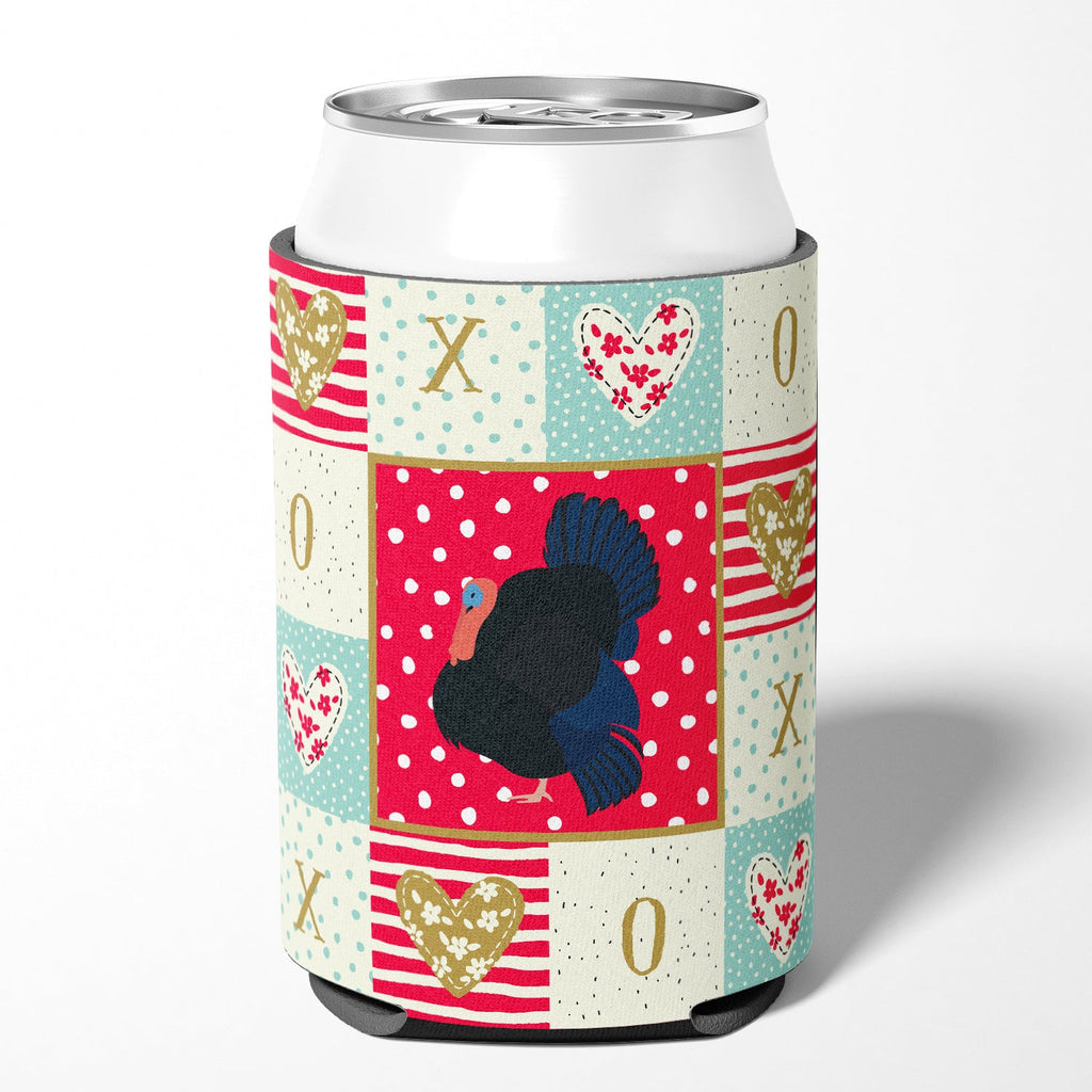 Norfolk Black Turkey Love Can or Bottle Hugger Cooler Sleeve for Standard 12 oz Cans, Insulated Foam Beer & Soda Can Hugger Reusable