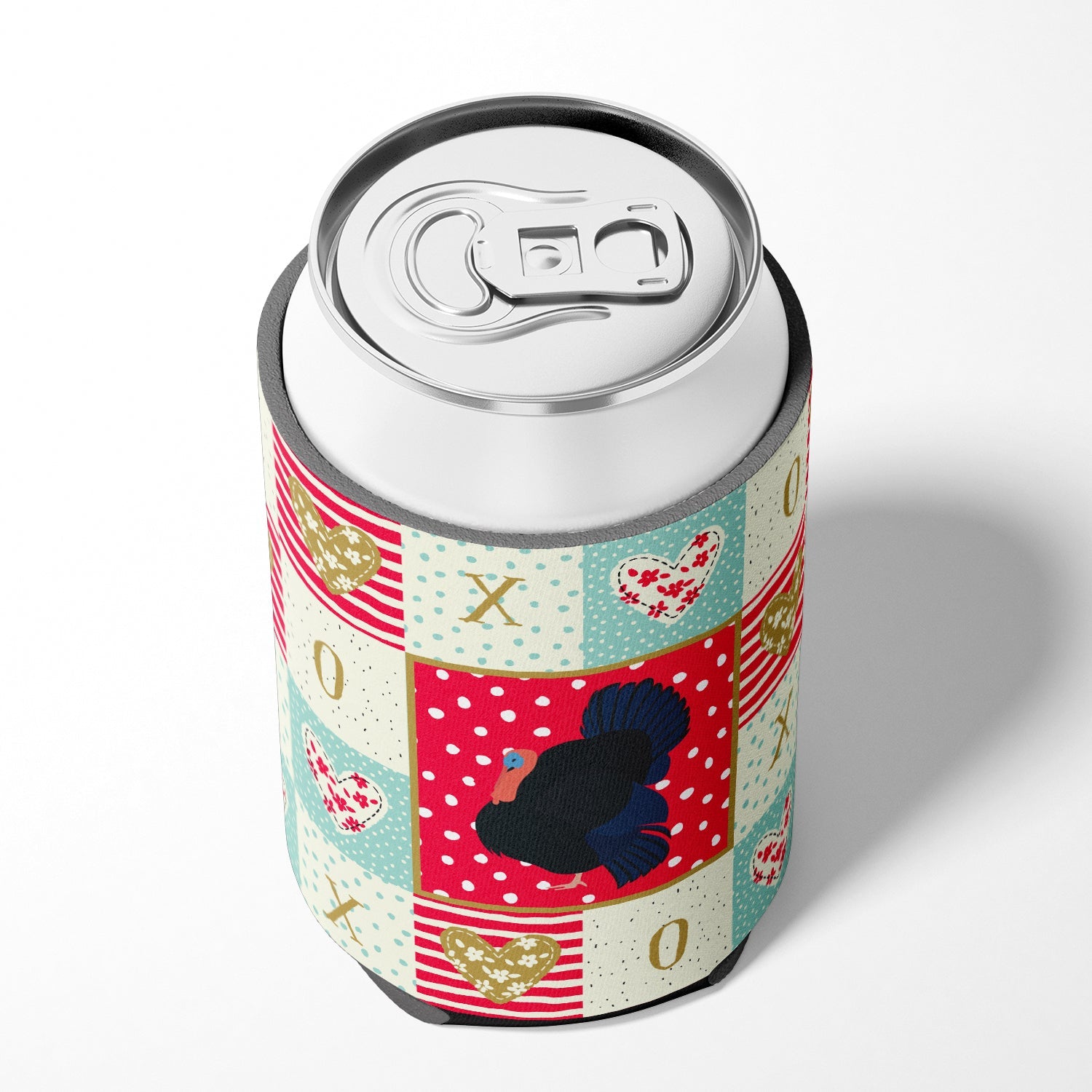 Norfolk Black Turkey Love Can or Bottle Hugger Cooler Sleeve for Standard 12 oz Cans, Insulated Foam Beer & Soda Can Hugger Reusable