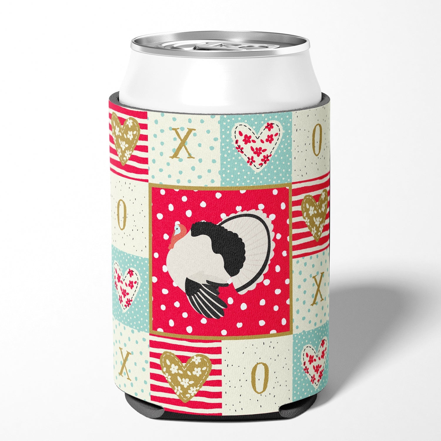 Royal Palm Turkey Love Can or Bottle Hugger Cooler Sleeve for Standard 12 oz Cans, Insulated Foam Beer & Soda Can Hugger Reusable