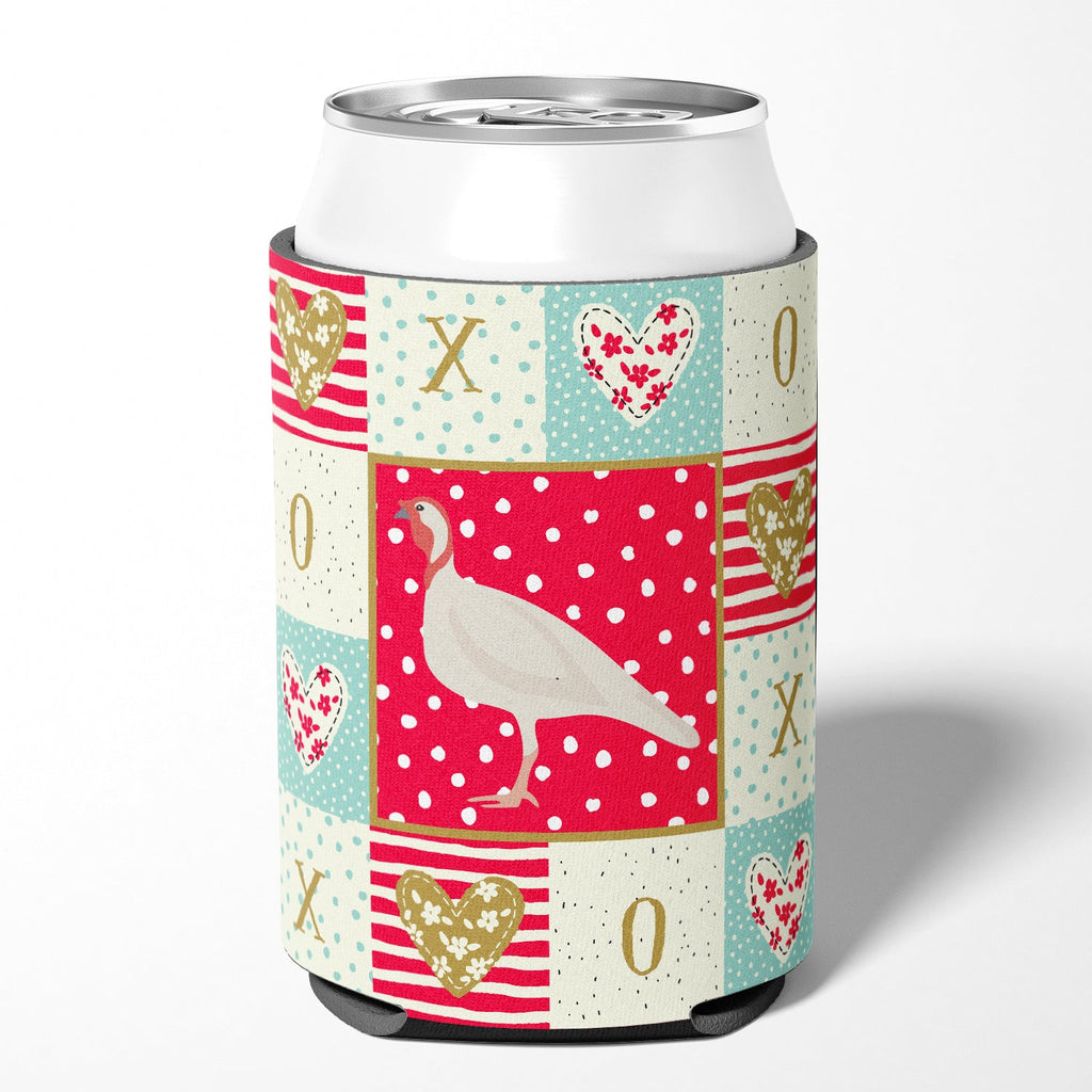 Beltsville Small White Turkey Hen Love Can or Bottle Hugger Cooler Sleeve for Standard 12 oz Cans, Insulated Foam Beer & Soda Can Hugger Reusable