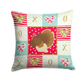 French Turkey Dindon Love Decorative Throw Pillow 14x14 Indoor Outdoor Accent Cushion, Fabric Cover with Insert for Sofa, Bed, Porch & Living Room