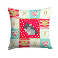 Black Velvet Chinchilla Love Decorative Throw Pillow 14x14 Indoor Outdoor Accent Cushion, Fabric Cover with Insert for Sofa, Bed, Porch & Living Room