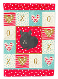 Charcoal Chinchilla Love House Flag 28x40 Porch Sleeve Pole Decorative Outside Yard Banner Artwork Wall Hanging, Polyester