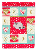 Mosaic Chinchilla Love House Flag 28x40 Porch Sleeve Pole Decorative Outside Yard Banner Artwork Wall Hanging, Polyester