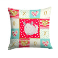 White Dominant Chinchilla Love Decorative Throw Pillow 14x14 Indoor Outdoor Accent Cushion, Fabric Cover with Insert for Sofa, Bed, Porch & Living Room