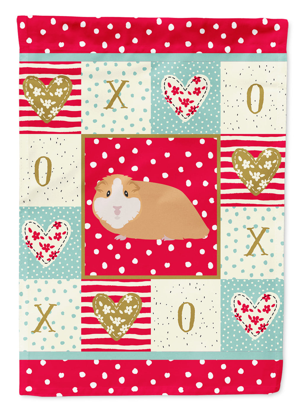 American Guinea Pig Love House Flag 28x40 Porch Sleeve Pole Decorative Outside Yard Banner Artwork Wall Hanging, Polyester