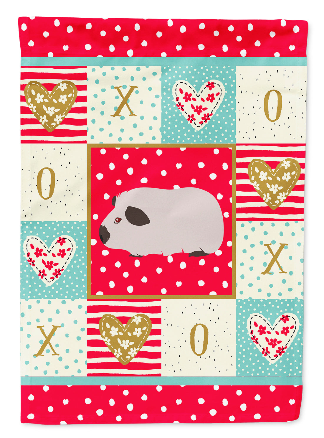 Himalayan Guinea Pig Love House Flag 28x40 Porch Sleeve Pole Decorative Outside Yard Banner Artwork Wall Hanging, Polyester