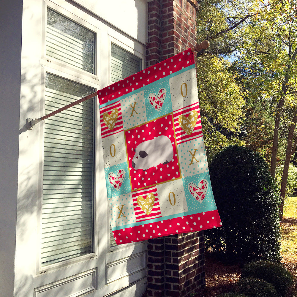 Himalayan Guinea Pig Love House Flag 28x40 Porch Sleeve Pole Decorative Outside Yard Banner Artwork Wall Hanging, Polyester