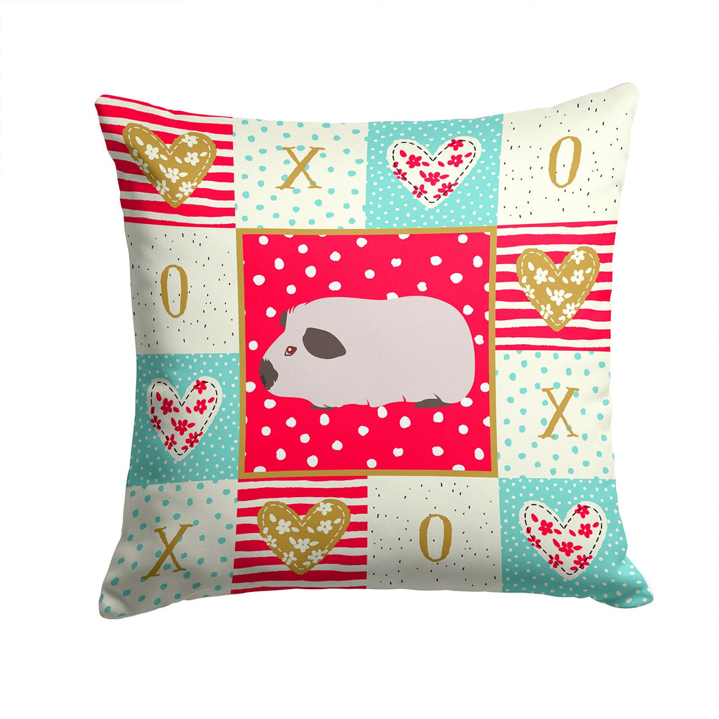 Himalayan Guinea Pig Love Decorative Throw Pillow 14x14 Indoor Outdoor Accent Cushion, Fabric Cover with Insert for Sofa, Bed, Porch & Living Room