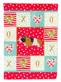 Rex Guinea Pig Love House Flag 28x40 Porch Sleeve Pole Decorative Outside Yard Banner Artwork Wall Hanging, Polyester