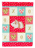 Silkie Guinea Pig Love House Flag 28x40 Porch Sleeve Pole Decorative Outside Yard Banner Artwork Wall Hanging, Polyester