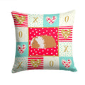 Texel Guinea Pig Love Decorative Throw Pillow 14x14 Indoor Outdoor Accent Cushion, Fabric Cover with Insert for Sofa, Bed, Porch & Living Room
