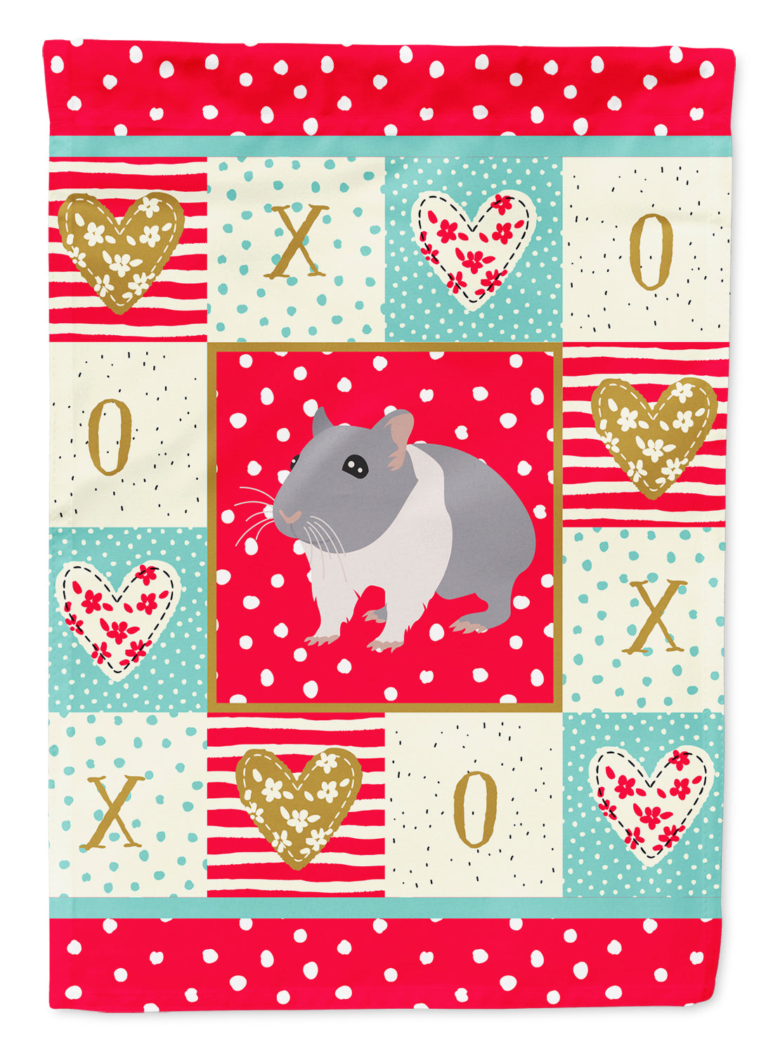 South African Hamster Love House Flag 28x40 Porch Sleeve Pole Decorative Outside Yard Banner Artwork Wall Hanging, Polyester