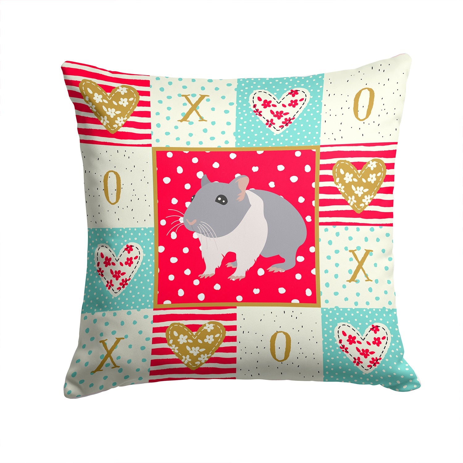 South African Hamster Love Decorative Throw Pillow 14x14 Indoor Outdoor Accent Cushion, Fabric Cover with Insert for Sofa, Bed, Porch & Living Room