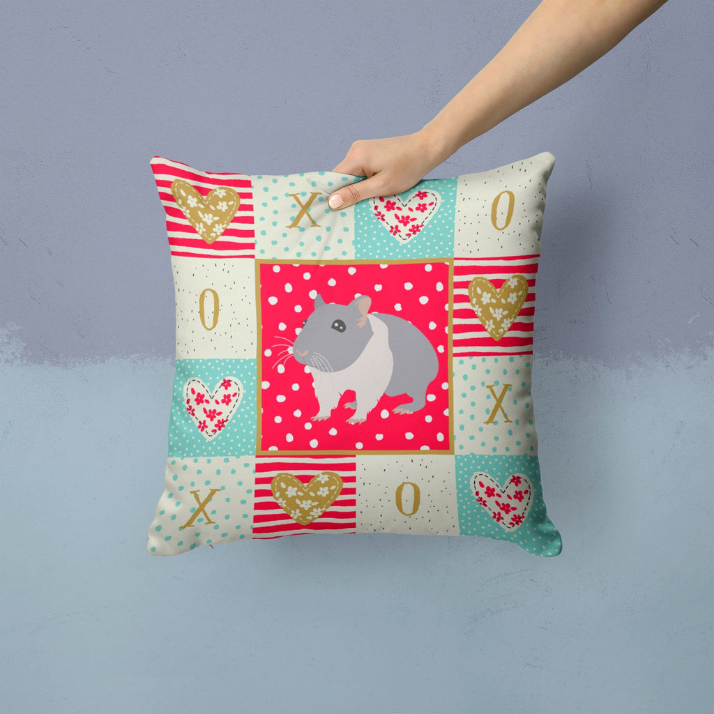 South African Hamster Love Decorative Throw Pillow 14x14 Indoor Outdoor Accent Cushion, Fabric Cover with Insert for Sofa, Bed, Porch & Living Room