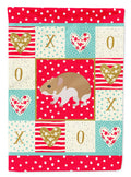 Turkish Hamster Love House Flag 28x40 Porch Sleeve Pole Decorative Outside Yard Banner Artwork Wall Hanging, Polyester
