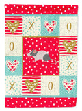Japanese Mouse Love House Flag 28x40 Porch Sleeve Pole Decorative Outside Yard Banner Artwork Wall Hanging, Polyester