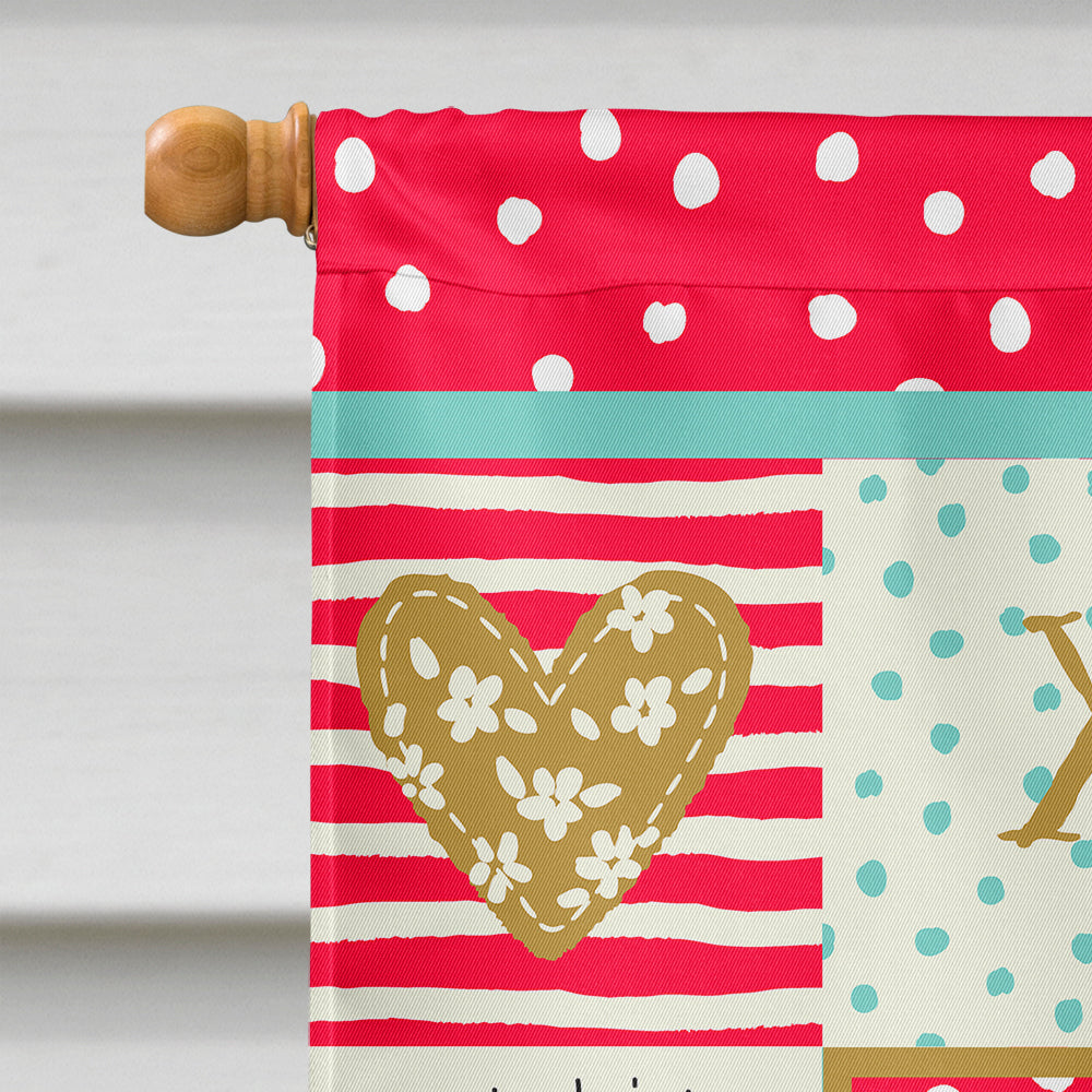 Japanese Mouse Love House Flag 28x40 Porch Sleeve Pole Decorative Outside Yard Banner Artwork Wall Hanging, Polyester