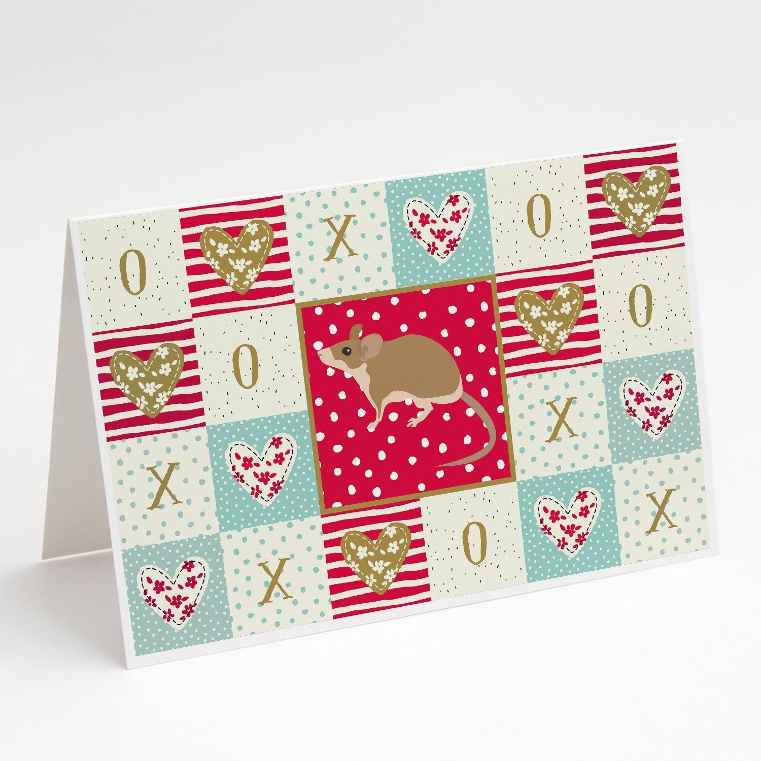Spiny Mouse Love Greeting Cards Pack of 8 Blank Cards with Envelopes Whimsical A7 Size 5x7